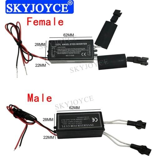 SKYJOYCE CCFL Inverter Replacement Female Male CCFL Driver Inverter E36 E46 CCFL Angel Eyes CCFL Driver Halo Ring Spare Ballast