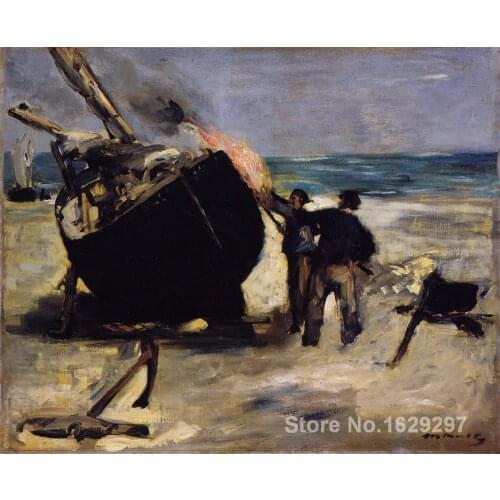 Tarring the Boat Paintings by Edouard Manet impressionist art High quality Hand painted