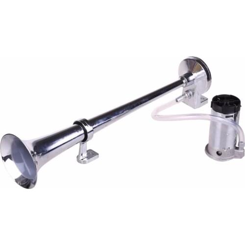Universal 150dB 12V Single Trumpet Car Air Horn Chrome Super Loud with Compressor For Auto Truck Lorry Boat Train Horn #20