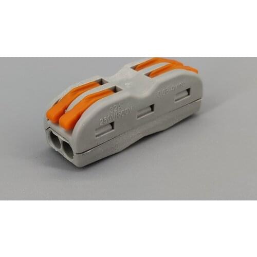 50pcs 2 Pin Universal compact wire wiring connector conductor terminal block with lever Splitter 32A