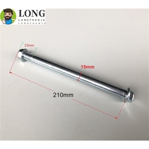 Universal M15x210mm Motorcycle Aftermarket 15mm Drilled Rear Wheel Axle With For HONDA YAMAHA SUZUKI Chinese Pit Dirt Bike