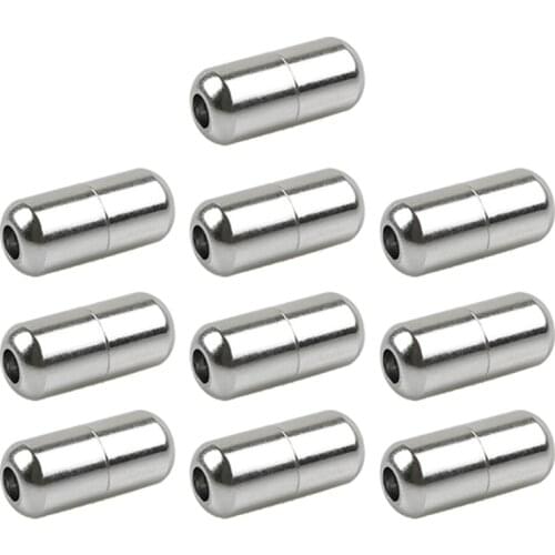 10Pcs Elastic Laces Clasps Metal Capsule Lock Buckles Tip Ends No Tie Shoelaces Tieless Elastic Lazy Shoelace Accessries