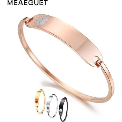 Custom Womens Cuff Bracelet BangleType 1 Diabetes Medical Alert ID Allergy Femme Bangle Pulseira Mom Gift