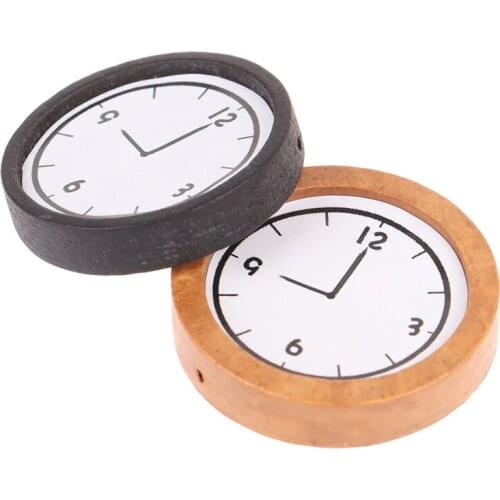 1:12 Dollhouse Miniature Wall Clock Play Miniaturas Home Decor Accessories Diy Simulation Furniture Toys