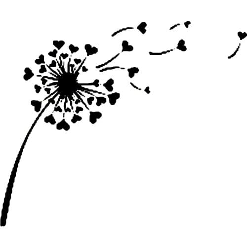 15*12.5cm Beautiful Dandelion Decal Cartoon Vinyl Sticker Motorcycle SUVs Bumper Car Window Laptop Car Stylings
