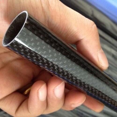 2 pcs 30mm OD*28mm(ID)*1000mm carbon fiber roll-wrapped tube