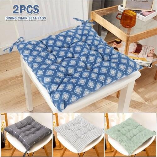 2pcs Square Stool Cushions Cotton Office Computer Chair Protective Mat Cartoon Seat Pad Buttock Chair Cushion Backrest Pillow