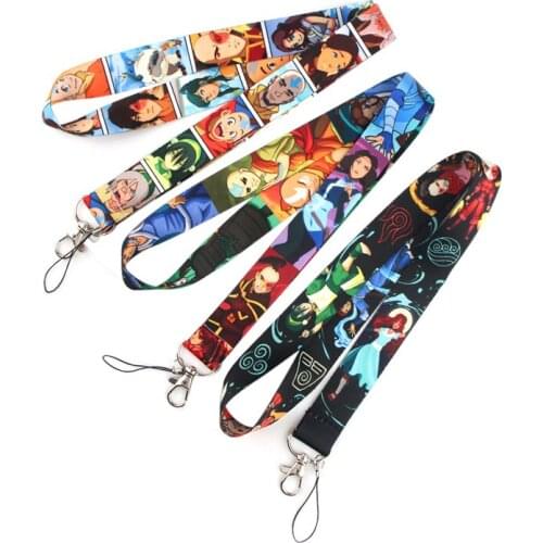 30pcs Avatar The Last Airbender Lanyard Badge ID Mobile Phone Rope Key Lanyard Neck Straps Accessories webbings ribbons