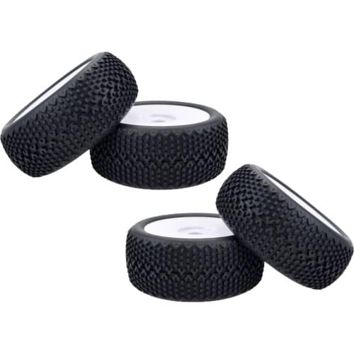4 Pieces 1:8 RC Truggy Off-Road Car Tyre Tire Wheel Rim forRacing HPI HSP Refit Parts