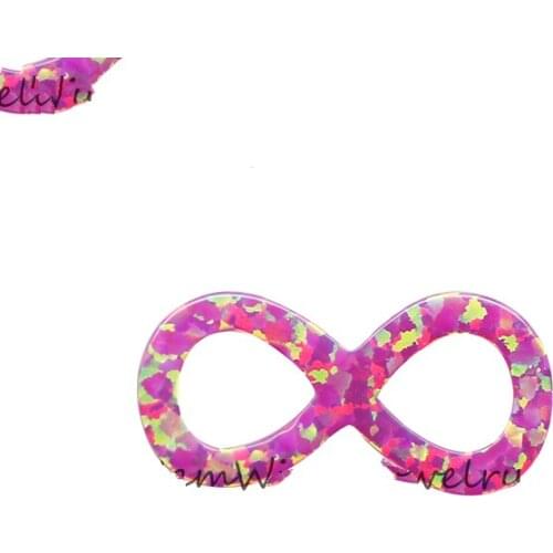 50PCS/ lot HOT! Wholesale 9x19mm Special shape boundless Fire Opal infinity natural opal pendant for women DIY opal jewelry gift