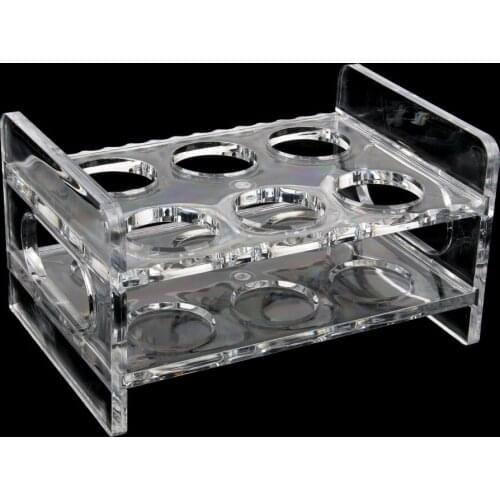 6 Hole Acrylic Shot Glass Holder Crystal Clear Liquor Cup Rack Organizer for Barware