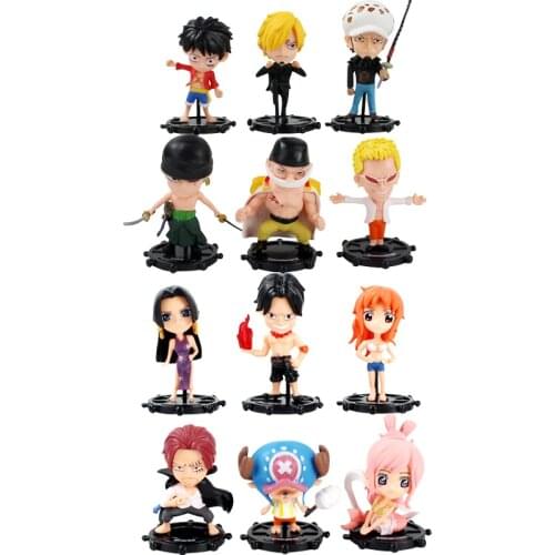 6pcs 8cm Figure Luffy Nami Ace Law Zoro Sanji Hancock Shanks Doflamingo Shirahoshi Mermaid White Beard Anime Model Toy