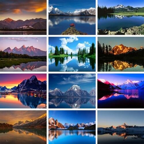 5D DIY Diamond Painting Landscape Landscape Rhinestone Picture Full Square/Round Full Diamond Embroidery Gift Mosaic Decoration