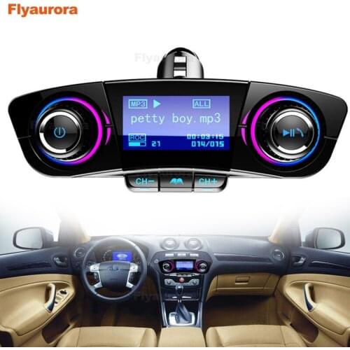 Car MP3 Player USB Modulator Bluetooth FM Transmitter LED Dual USB Mobile Phone Handsfree Display Charger Wireless Music Audio