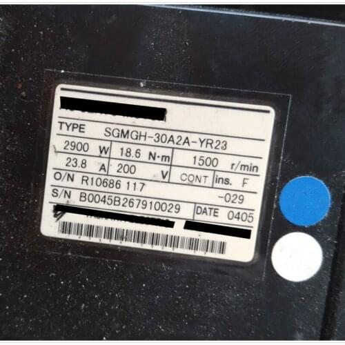 Used Tested Working SGMGH-30A2A-YR23 AC SERVO MOTOR Spot