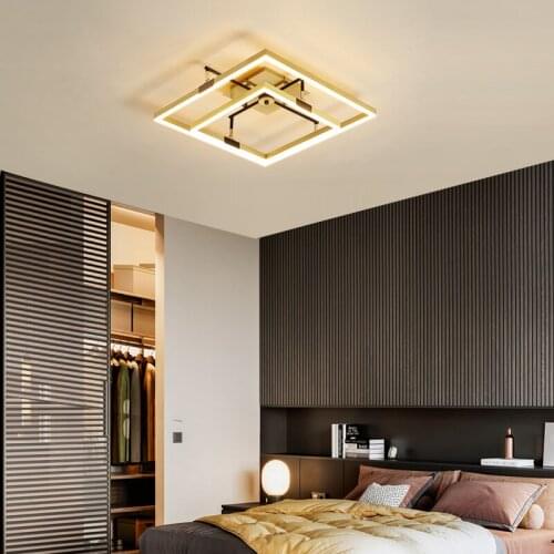 Jmzm Modern LED Ceiling Lamp With Rotatable Angle Spotlight Household Remote Control Dimming Bedroom Lamp Study Living room Lamp