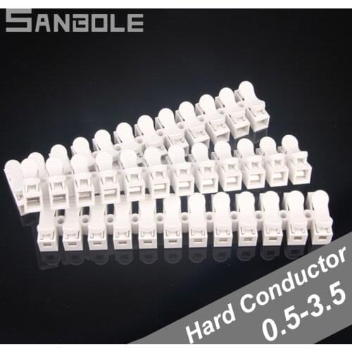 Connection Terminal Block 12 Position 0.5-3.5 square Wire Connector Row Fast Spring Press Type Docking CH-12 (10PCS)