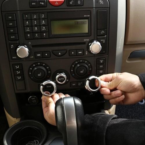 For Land Rover Range Rover Sport L320 2005 2006 2007 2008 ABS Chrome Car Air conditioner volume knob cover Trim Car Accessories