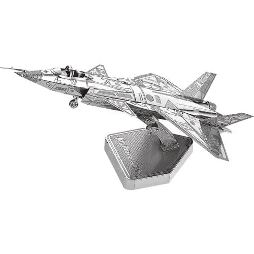 MMZ MODEL NANYUAN 3D Metal puzzle Chinese J-20 fighter Assembly Model DIY 3D Laser Cut Model puzzle toys gift for adult