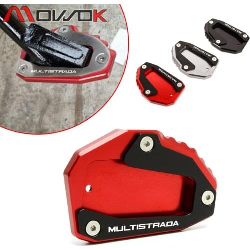 Motorcycle For Ducati Multistrada 1200 1260 1200S 1200GT 950 1100 Accessories CNC Side Stand Enlarger pad plate kickstand