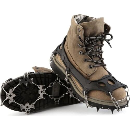 2021 New OUTAD TPR Winter Hiking Ice Climbing Crampons Snow Chains For Shoes Ice Shoe Spikes Ice Snow Traction Shoe Durable