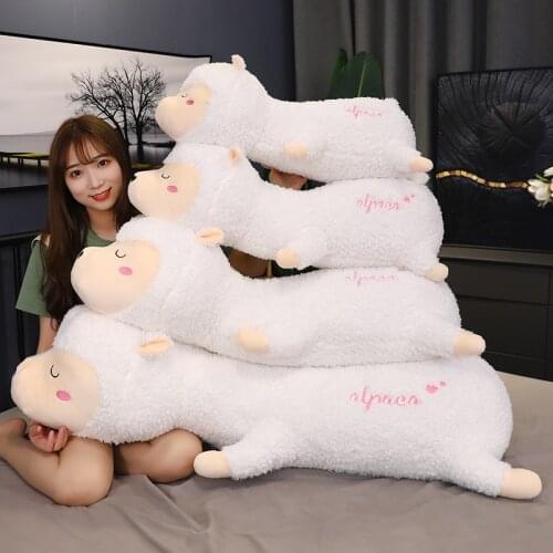 65-100cm Giant Cute Llama Alpaca Sheep Stuffed Cotton Pillow Cushion Soft Plush Doll Gift