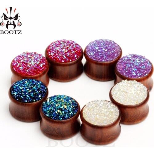 Wholesale Price Fashion Wood Red Wingceltis Ear Plugs Tunnels Stretchers Piercing Body Jewelry Ears Gauges Expanders 32PCS