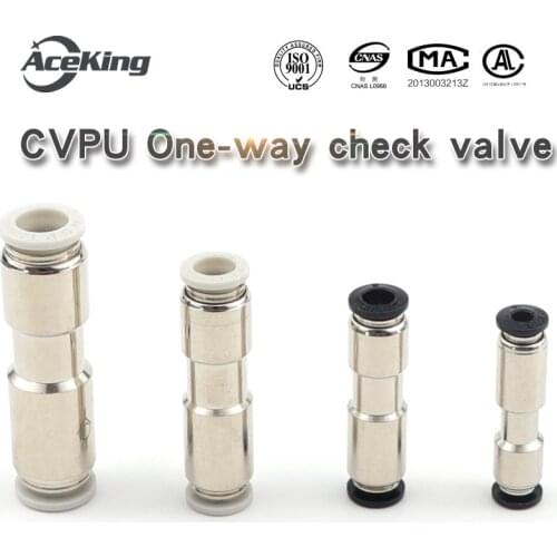 Pneumatic check valve one-way valve CVPU-04/6/8/10/12 air pipe quick insert quick coupling PCVU reverse check valve