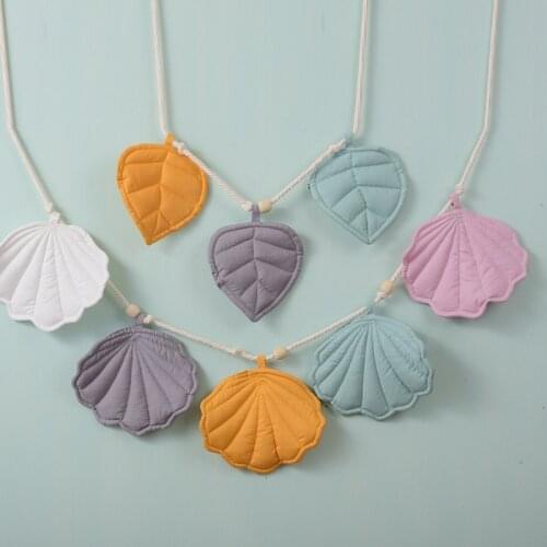 Nordic Handmade Leaf/Shell Garlands String Wall Hanging Decoration Kids Baby Room Decor Nursery Girl Room Tent/Banner Ornament