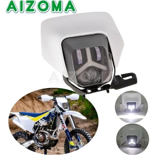 LED Headlight High Low Beam Front Running Lamp Dirt Bike Enduro Light Fairing for TX TE 125 150 250 300 450 501 701