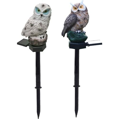 Led Solar Light Outdoor Garden Waterproof Owl Stake Lawn Light Exterior Night Lamp Owl Shape Solar Powered Lawn Lamp
