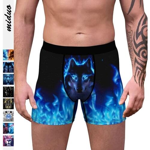 New summer lightning Lion King digital printed mens comfortable underwear beach soft breathable boxers