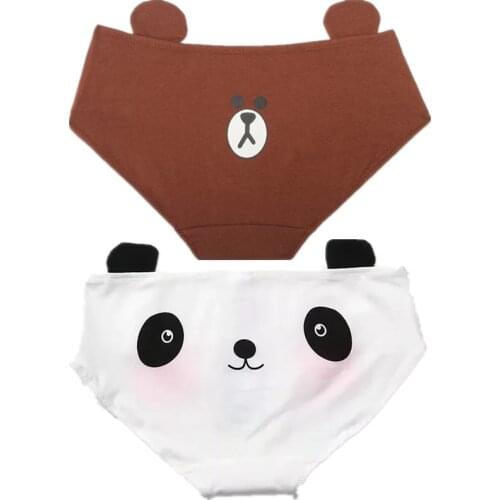 Rilakkuma Panda Cute Girls Cotton Cartoon Print Underpants Panties Girls Kawaii Briefs Underwear