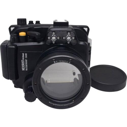 Mcoplus NEX5R 40m/130ft Waterproof Underwater Camera Diving Housing Case for Sony NEX5R/5T 16-50mm Lens