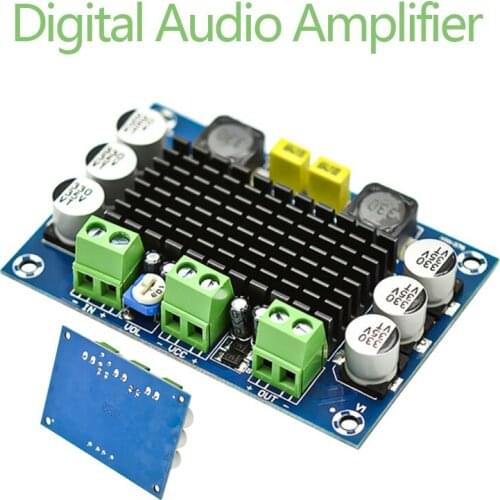 XH-M542 DC 12-26V 100W TPA3116DA Mono Channel Digital Power Audio Amplifier Board Convective Cooling Array Chip Aluminum