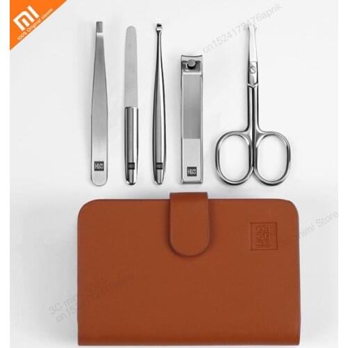 Xiaomi Huohou New Manicure Nail Clippers Nose Hair Trimmer Portable Travel Hygiene Kit Stainless Steel Nail Cutter Tool Set