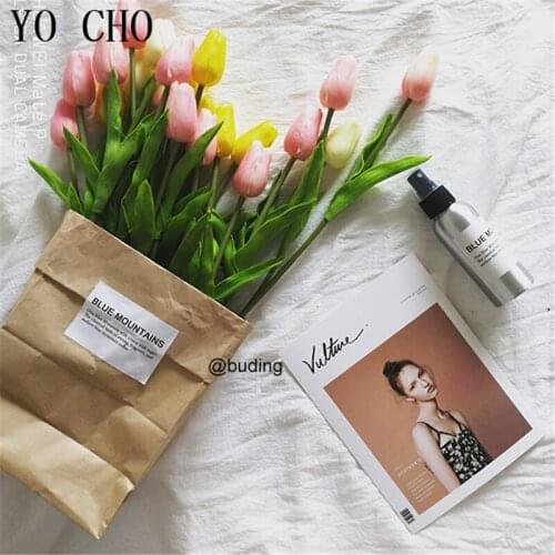 YO CHO 31 PCS/LOT Tulips For Home Decoration Pu Real Touch Bridals Bouquets Garden Wedding Paty Decor Tulipanes Artificiales