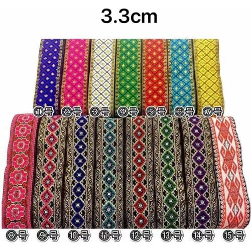 3.3cm ethnic style folk style nation style jacquard ribbon,jacquard webbing,garment ribbon,shoes ribbon,bag ribbon,QC210526c