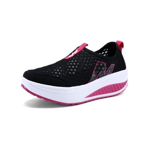 Women Mesh Sneakers Comfortable Sport Fashion Height Increasing Shoes for Woman Breathable Air Mesh Sneakers Off White Shoes