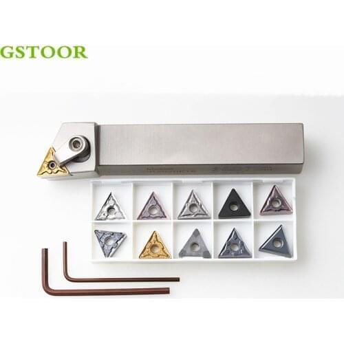 1PC WTJNL1616K16 WTENN1616K16 MTJNR1616H16 MTJNL1616H16 MTJNL1616H16 +10PCS TNMG16 Carbide Inserts Arbor Set CNC Lathe Cutter