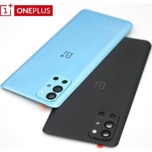 100% Original Back Battery Cover Glass Panel Rear Door Housing Case Battery Cover With Camera Lens For One plus 9R 9r 1+9R Phone