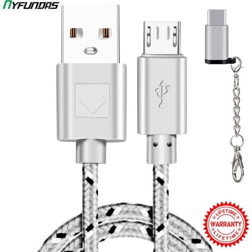 2 in 1 Micro USB Type C Cable Adapter For Xiaomi Mi 10 9 Huawei P30 Oneplus One Plus Samsung Galaxy S20 S10 Android Mobile Phone
