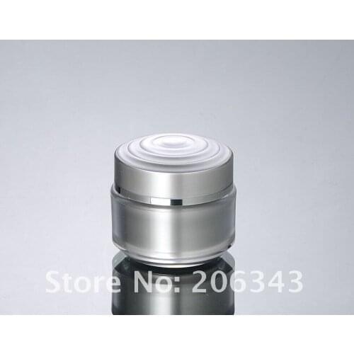 30g silver acrylic cream bottle ,cosmetic container,,cream jar,Cosmetic Jar,Cosmetic Packaging