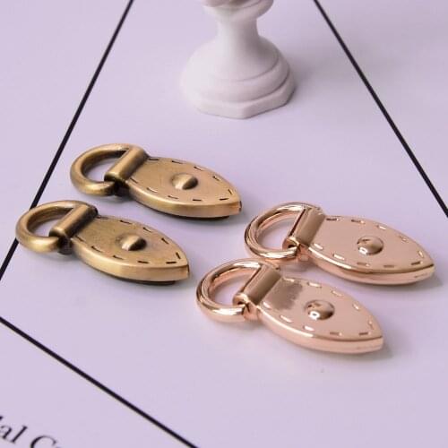 4pcs Metal Leaf Shape Bag Anchor D-ring Strap Clasp Bag Accessories Connector Anchor Buckles With Screws Hanger hooks #C