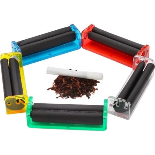 78mm Manual Tobacco Roller Plastic Portable Manual Tobacco Joint Roller Cigaret Tobacco Rolling Machine For Smoking Accessories