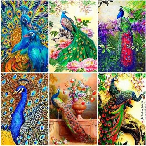 Evershine DIY Diamond Embroidery Sale Peacock Cross Stitch Diamond Painting Full Square Animals Pictures Of Rhinestones Hobby