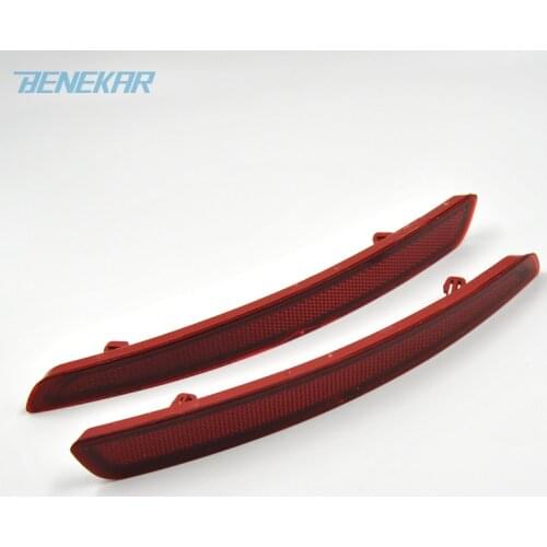 Benekar Pair of Rear Bumper Left Right Side Lamp Reflector For Ford Monde 2011-2013
