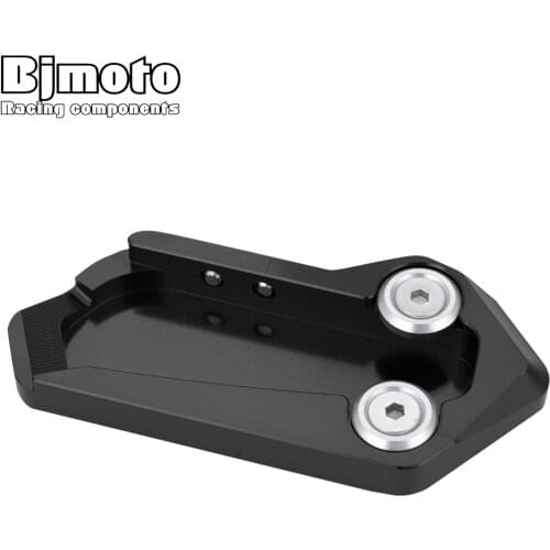 BJMOTO Motorcycle CNC Aluminum Side Stand Enlarge Kickstand Extension Plate For KYMCO AK550 2017-2018