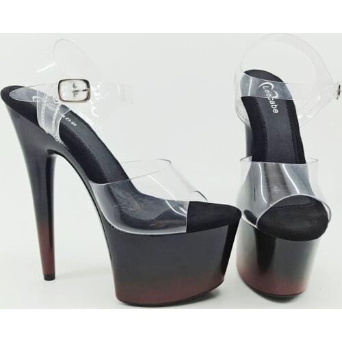 Leecabe Colorful platform 17CM/7Inch Womens Platform Sandals party High Heels Shoes Pole Dancing Shoes