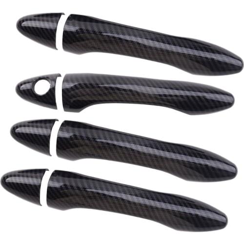 Beler 8Pcs/Set Car Side Door Handle Cover Trim Carbon Fiber Style Fit For Kia Optima K5 2011-2014 2015 ABS Carbon Fiber Style